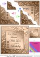 Elegant Metallic Birthday Fiance Wavy Corner Stacker