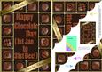 A5 Chocolate Greetings Scallop Corner Stacker