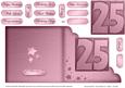25th Metallic Age Cut and Fold Corner Card