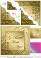 Elegant Metallic Irish Gaelic Thank You Wavy Corner