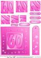 60th Bright Metallic Age Quick Card with Twisted Pyramage