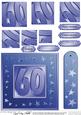 60th Bright Metallic Age Quick Card with Twisted Pyramage