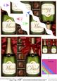 Mum N Dad Champers N Chocs Wavy Corner Side Stacker Topper