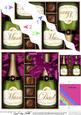 Mum N Dad Champers N Chocs Wavy Corner Side Stacker Topper