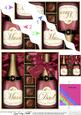 Mum N Dad Champers N Chocs Wavy Corner Side Stacker Topper