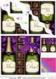 Mum N Dad Champers N Chocs Wavy Corner Side Stacker Topper
