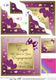 Elegant Romantic Engagement Wavy Corner Side Stacker Topper