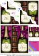 His N Hers Champers N Chocs Wavy Corner Side Stacker Topper