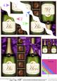 His N Hers Champers N Chocs Wavy Corner Side Stacker Topper