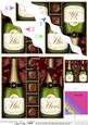 His N Hers Champers N Chocs Wavy Corner Side Stacker Topper
