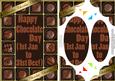 A5 Chocolate Greetings Scallop Corners N Pyramage