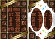 A5 Chocolate Greetings Scallop Corners N Pyramage