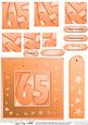 65th Bright Metallic Age Quick Card with Twisted Pyramage
