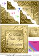 Elegant Metallic Irish Gaelic Thank You Wavy Corner