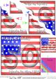 Flying the Flag Usa 50th Birthday Wavy Corner Side Stacker