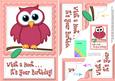 A5 What a Hoot Owl Birthday Scallop Corner Side Stacker