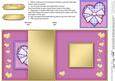 Funky Hearts No-hole Fold Back Card