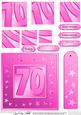 70th Bright Metallic Age Quick Card with Twisted Pyramage