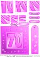 70th Bright Metallic Age Quick Card with Twisted Pyramage