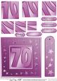 70th Bright Metallic Age Quick Card with Twisted Pyramage