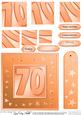 70th Bright Metallic Age Quick Card with Twisted Pyramage
