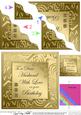 Elegant Metallic Birthday Husband Wavy Corner Stacker