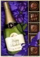 A4 Birthday Champers Chocs N Roses Card Topper
