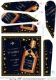 Birthday Whisky Fan Pyramage Topper