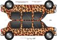 Large Dl Leopardskin Stretch Limo Shaped Card