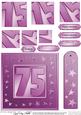75th Bright Metallic Age Quick Card with Twisted Pyramage