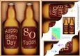 A5 80th Birthday Beer Gift Set Scallop Corner Side Stacker
