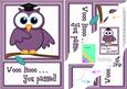 A5 Wise Owl Exam Congrats Felties Scallop Side Stacker