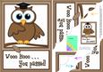 A5 Wise Owl Exam Congrats Felties Scallop Side Stacker