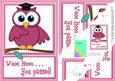 A5 Wise Owl Exam Congrats Felties Scallop Side Stacker