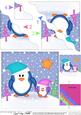 Christmas Penguin Felties - Wavey Corner Stacker