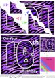 Funky Fun Zebra Print 16th Birthday Wavy Corner Side Stacker