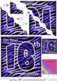 Funky Fun Zebra Print 16th Birthday Wavy Corner Side Stacker