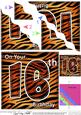 Funky Fun Zebra Print 16th Birthday Wavy Corner Side Stacker