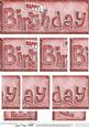 Dl Happy Birthday Denim Felties Side Stacker Topper