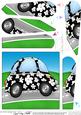 Funky Floral Car Fan Pyramage Topper