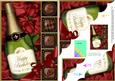 A5 Birthday Champers Chocs N Roses Scallop Corner Stacker