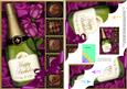 A5 Birthday Champers Chocs N Roses Scallop Corner Stacker