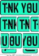 Thank You Novelty Number Plate with Side Stacker