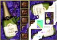 A5 Birthday Champers Chocs N Roses Scallop Corner Stacker