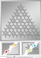 8 x 8 Xmas Snowflake Tree Scalloped Corner Topper