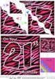 Funky Fun Zebra Print 21st Birthday Wavy Corner Side Stacker