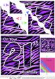 Funky Fun Zebra Print 21st Birthday Wavy Corner Side Stacker