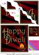 Diwali Festival of Lights Wavy Corner Side Stacker Topper