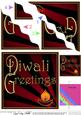 Diwali Festival of Lights Wavy Corner Side Stacker Topper