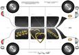 Large Dl Just Married Stretch Limo Shaped Card